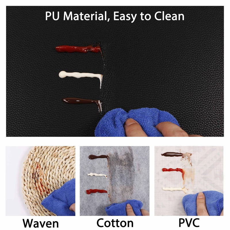 Jovono Faux Leather Placemats, PU Table Mats, Set of 4, Waterproof, Stain Resistant, Heat Resistant, Non-Slip Easy to Clean for Kitchen Dining Table,Conference Table - Image 2